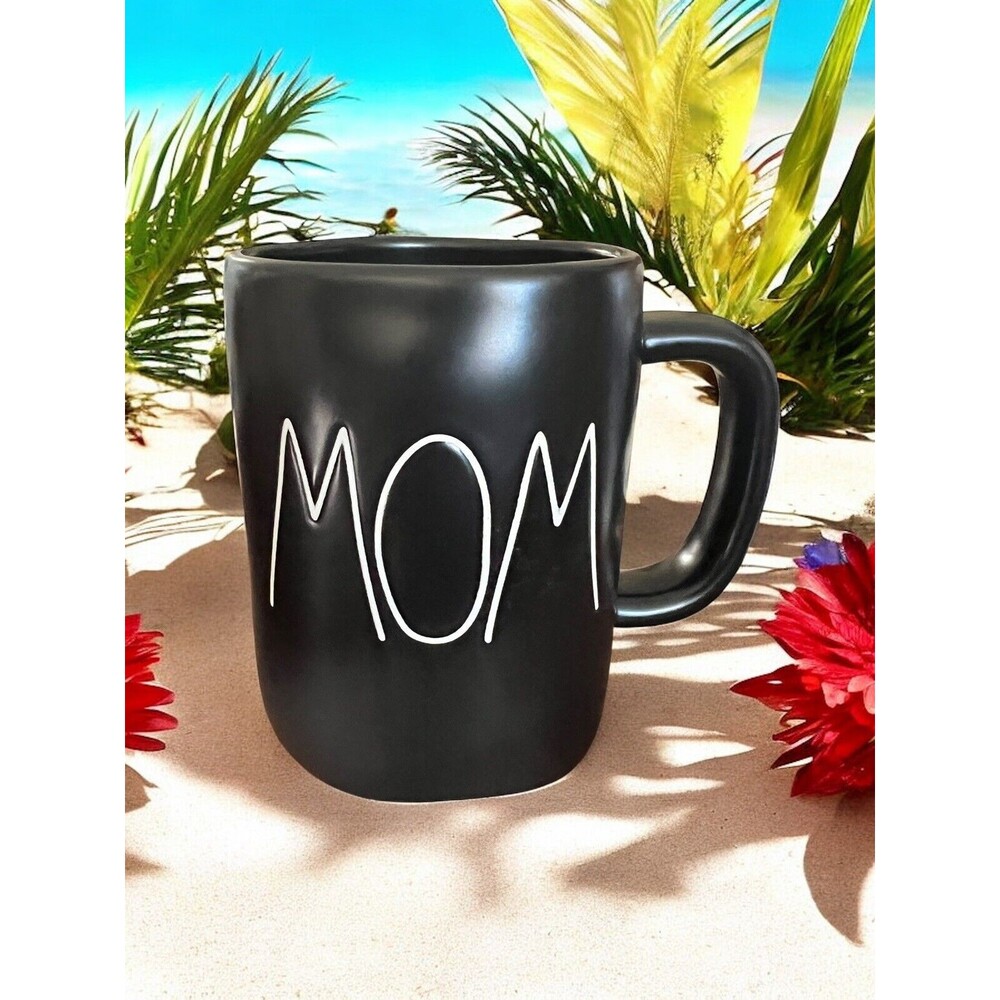 Rae Dunn MOM LL Black Mug Mother’s Day Anniversary Birthday Christmas Gift New